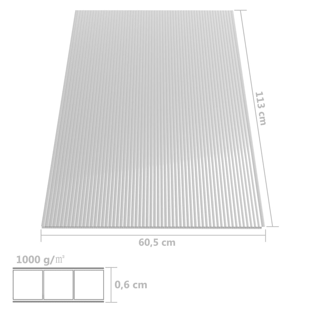 Polycarbonate Sheets 4 pcs 6 mm 113x60.5 cm